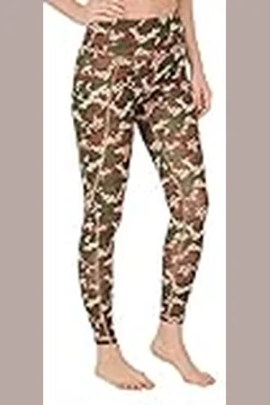 LOS OJOS Camo Leggings voor dames, hoge taille, buikweg, camouflage, workout leggings voor vrouwen, , S
