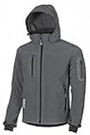U Power U-Power Metropolis, softshell fleecejack voor heren, casual winterkleding, met capuchon, stretchstof, waterdicht, windjack, gewatteerde jas met volledige ritssluiting - XS