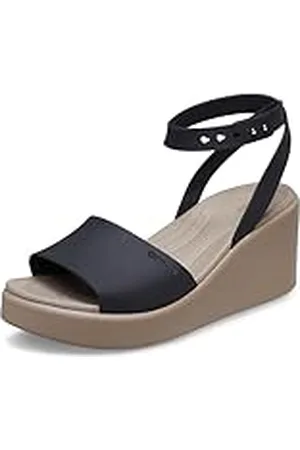 Crocs Brooklyn damessandaal met enkelbandje, Zwarte paddenstoel, 37/38 EU