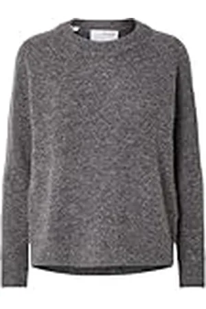 SELECTED Dames Slflulu Ls Knit O-Neck B Noos Pullover, , L