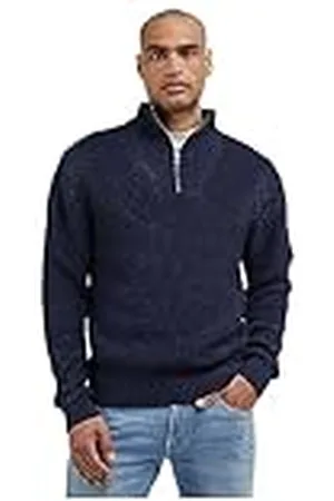 Lee Heren Half Zip Knit Sweater, , XXL grote maten