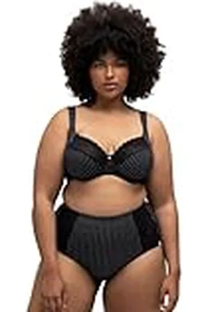Ulla Popken Dames beha, underwired, pinstripe beha, , 115, , 115E