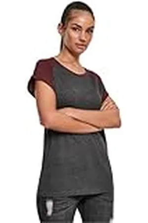 Urban classics Ladies T-shirt Contrast Raglan Tee, casual T-shirt voor vrouwen, regular fit, verkrijgbaar in vele kleuren, maten XS-5XL, , S