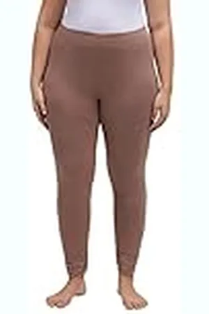 Ulla Popken Dames, kanten zoom, viscosejersey leggings, , 42/44, , 42/44 NL