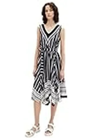 TOM TAILOR Dames 1038419 jurk, 27974-Navy White Vertical Stripe, 32, , 32