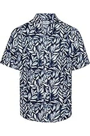 Brax Heren Style Hardy P Pure Linen Shirt met korte mouwen van linnen, , S, , S
