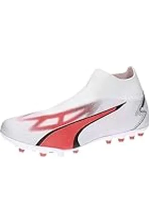 PUMA Ultra Match+ Ll Mg voetbalschoenen voor heren, Witte Black Fire Orchid, 46 EU