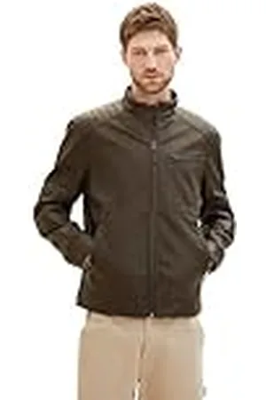 TOM TAILOR Heren nep leren jas in biker-stijl, , XL
