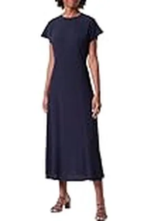 Tommy Hilfiger Vrouwen Viscose Crêpe SS Maxi Jurk Desert Sky 40, , 66