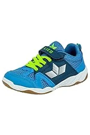 LICO Sport VS uniseks-kind Zaalsportschoen, Blauw / marineblauw / limoen, 36 EU