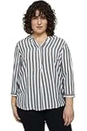TOM TAILOR Dames blouse met strepen 1024917, , 50 Grote maten