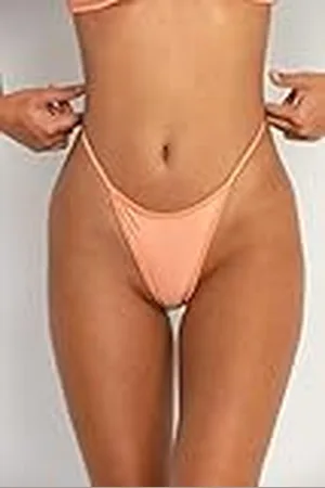 FAE House - Jones Bikini Broekjes - Mars - Luxe Dames Zwemmode - Levendig Koraal - 100% Duurzame Stoffen - Koude handwas - Goud reliëfdetail - Maat XS