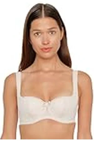 Susa Balconett Dirndl-beha voor dames, met beugel, Wiesn-magie, balconette beha, beugelbeha met zachte cups, damesbeha met jacquard patroon, speciaal decolleté, , 85E