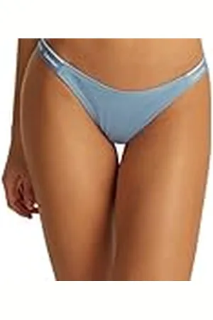 Calvin Klein Dames Curved Delta Bikini KW0KW02732 Zwembroek, Blauw (Faded Denim), XS, , XS
