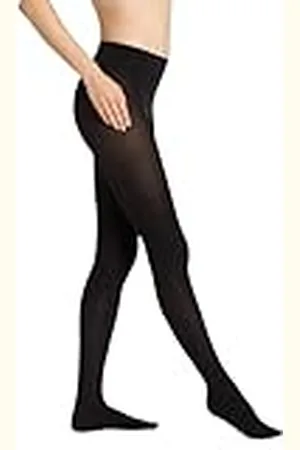 Camano Dames Online Women Comfort Soft Cotton Tights 2p, Black, 40-42