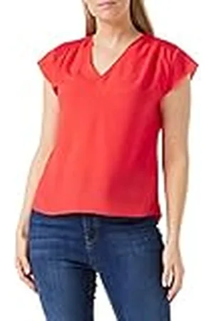 French Connection Crêpe lichte V-hals schouder top blouse, , S, , S