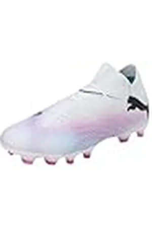 PUMA Future 7 Pro Fg/Ag voetbalschoen voor heren, Wit Zwart Roze, 44.5 EU