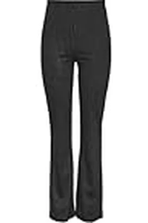 Pieces® Pcniannah Hw uitlopende broek voor dames, stoffen broek, zwart/strepen: Cloud Dancer, XL, , XL