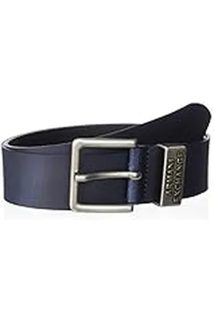 Armani Exchange Gladde leren riem, , 32 heren, , 32