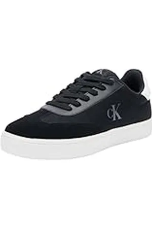 Calvin Klein CK JEANS Heren Classic Cupsole Low Mix MG YM0YM01169 Sneakers, Zwart (Zwart/Helder Wit), 11 UK, , 43.5 EU