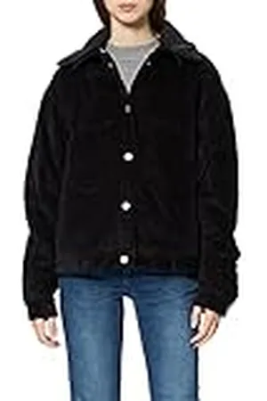 Urban classics Dames jas dames oversized sherpa corduroy jas, , XL