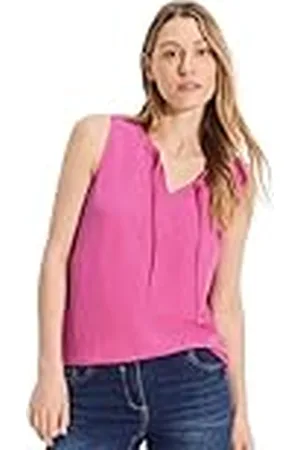 CECIL Linen_LI/CV Solid Top voor dames, , XXL