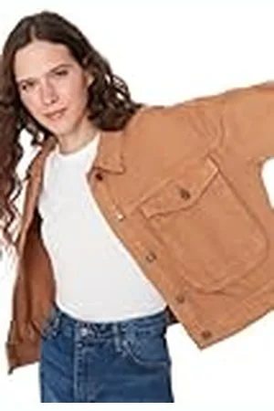 Trendyol Regular Basic Plain Denim Jas voor dames, , S