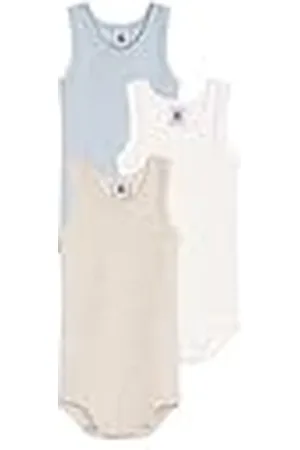Petit Bateau Mouwloze body (3-pack), uniseks, , 12 Maanden