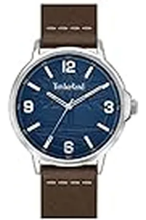 Timberland Unisex analoog kwartshorloge met leren armband TDWGF0009701, , Riemen.