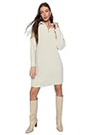 Trendyol Rechte mini-jurk met lange mouwen voor dames, casual, normale jurk, , M