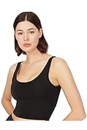 LOS OJOS Crop Tops Dames - Medium Support Gewatteerde sportbeha, tanktops voor vrouwen, , M