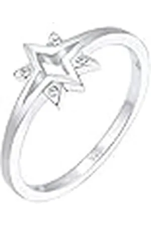 Elli Damesring van 925 sterling Xilion geslepen kristallen ster, 52, Sterling , Kristal