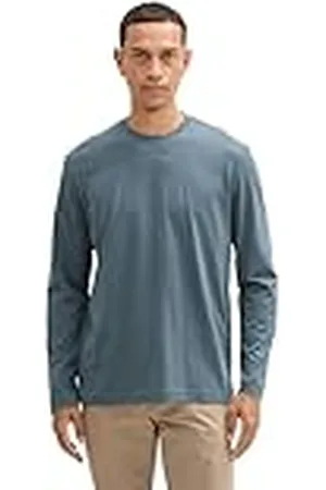 TOM TAILOR Heren T-shirt met lange mouwen, , S