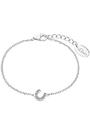 QS by s.Oliver Armband 925 sterling meisjes kinderen armsieraden, met cubic zirkonia synth., 14+2 cm, , hoefijzer, Wordt geleverd in sieraden geschenkverpakking, 2032587