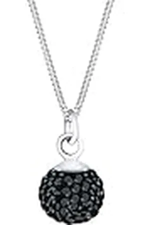 Elli Halsketting voor dames, met bolvormige kristallen in 925 sterling zilver, 450, Facetgeslepen, Kristal