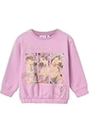 NAME IT Meisjes Nmfarina Spirit Nreg Sweat Bru Sky Sweatshirt, , 110