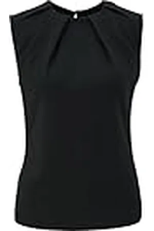 QS by s.Oliver S.Oliver Schwarz LABEL Tanktop met satijnen detail, , 38