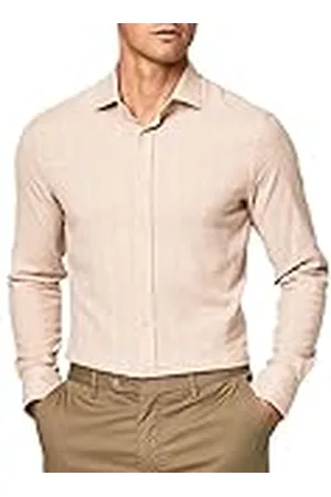 Hackett Heren Soft Stretch Hbone Button Down Shirt, , M