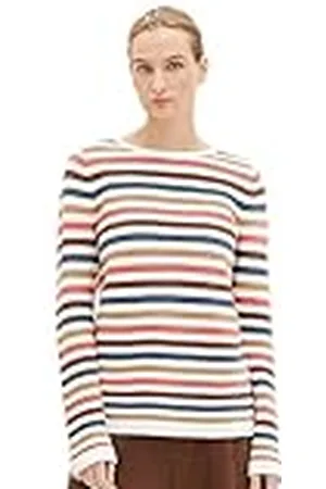 TOM TAILOR Basic gebreide trui voor dames van biologisch katoen, , XS