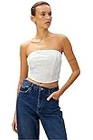 Koton Dames kanten detail strapless crop top, , M