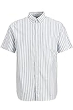 JACK & JONES Bestseller A/S Heren Jcomarina Stripe Shirt Ss hemd, Mountain Spring/Stripes: Stripes, M, , M