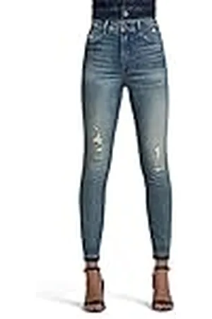 G-Star Dames Kafey Ultra High Skinny Ripped Edge Ankle Jeans, , 29W / 32L