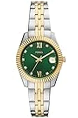Fossil Scarlette Horloge voor dames, kwartsuurwerk met roestvrij stalen of leren armband, , 8.7Lx8.7Wx7Hcm, armband