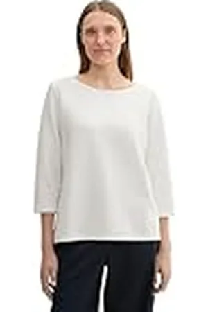 TOM TAILOR Damesshirt met lange mouwen en structuur, , M