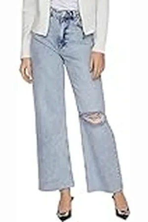 VILA Dames VIFIONA MY6815 EXTRA HW Wide Jeans, Light Blue Denim, 40/30, , 40W x 30L