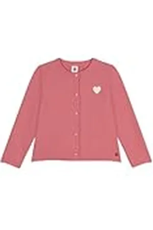Petit Bateau Rosewood Cardigan met lange mouwen voor meisjes, 6 jaar, , 6 Jaren