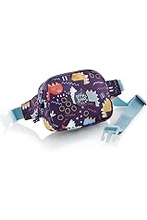 Miquelrius Heuptas voor kinderen met één vak, ritssluiting van robuuste kunststof, verstelbare band, kliksluiting, kleine riemtas, 150 x 120 x 30 mm, dinosaurus, , 150 x 120 x 30 mm, Gerecyclede
