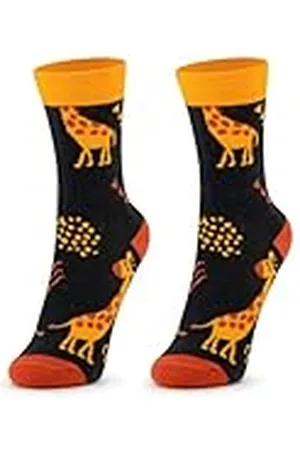 KYLIE CRAZY Pak sokken halve schacht maat 28-35 giraffe, Meerkleurig, 28-35