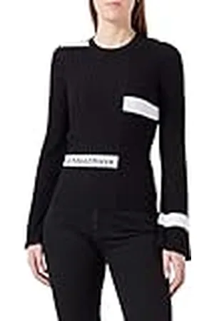 Moschino Dames Slim fit Ribbed Viscose Blend Top, , 40, , 40
