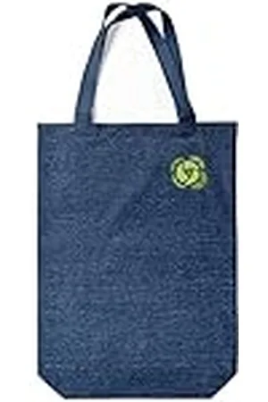 Green Fish Denim-draagtas, bedrukt, boodschappentas, machinewasbaar, opvouwbaar, handtas van jeans met handgrepen, 22 x 26 cm, , Eén maat, modern
